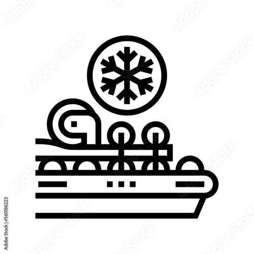 cold rolling steel production line icon vector. cold rolling steel production sign. isolated contour symbol black illustration