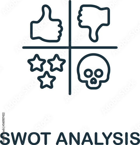 Swot Analysis icon. Monochrome simple Global Business icon for templates, web design and infographics