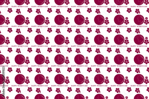 Abstract seamless pattern with flower.