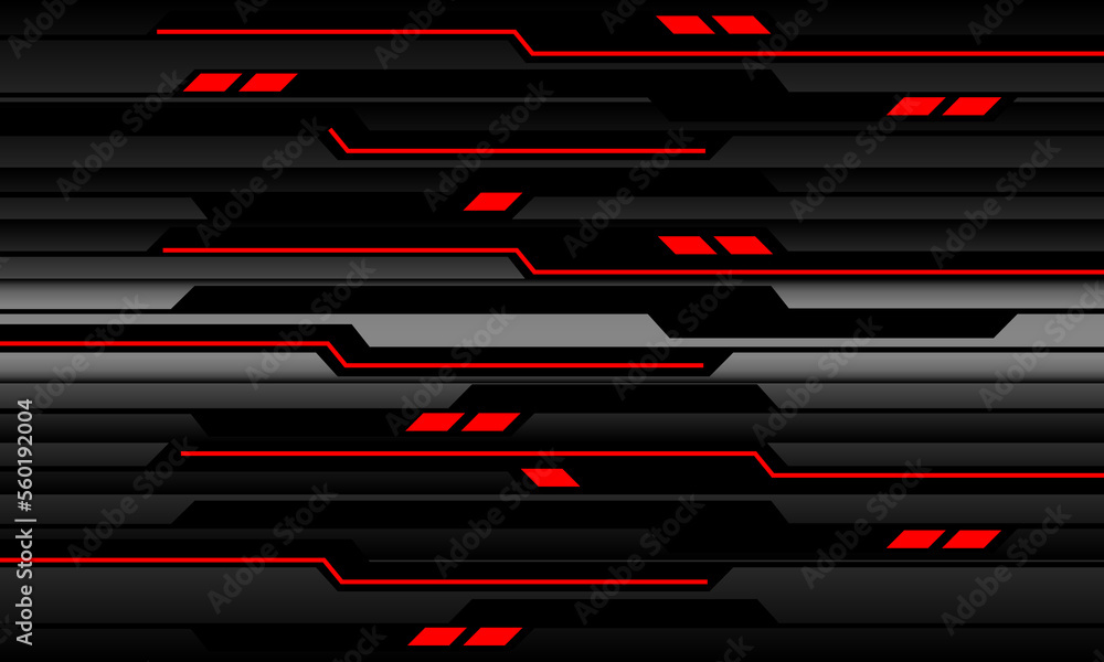 Abstract technology red light power cyber line futuristic black circuit on metal design ultramodern background vector Abstract technology red light power cyber line futuristic black circuit on metal design ultramodern background vector