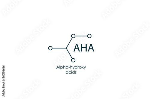 alpha-hydroxy acid, Aha acid icon vector illustration 