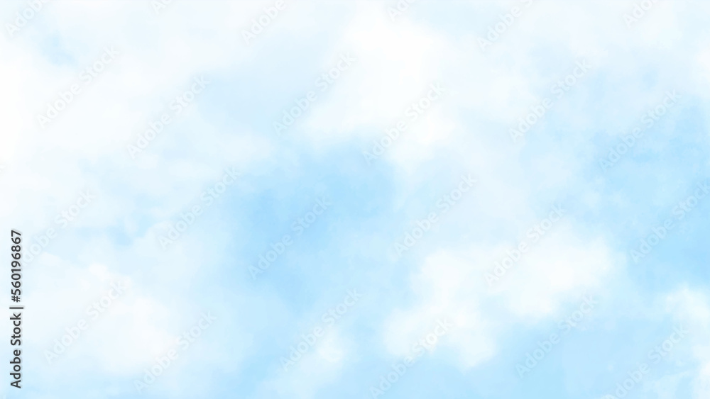 Cloud and blue sky in the nice day. Clear sky and cloud. Vector illustrator