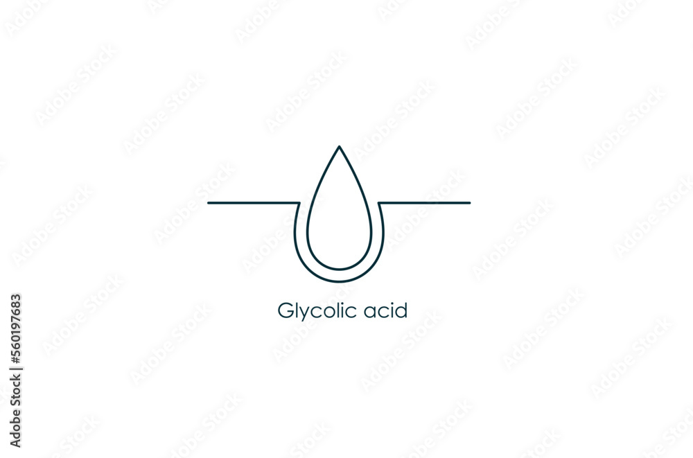 glycolic acid icon vector illustration glycolic acid icon vector illustration