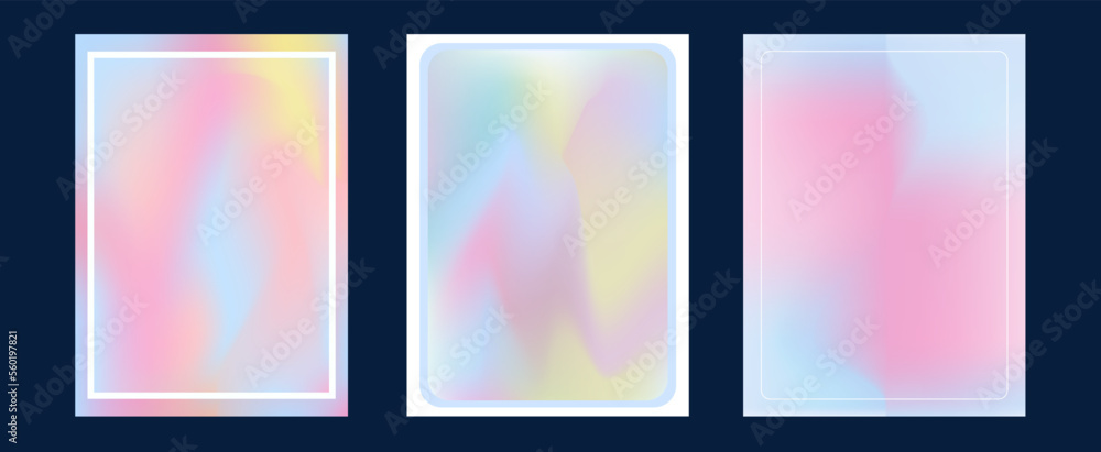 Set template with blue pink soft gradient. Design for poster, cover, flyer, brochure, background, wallpaper, postcard, soi web with frame and place for text. Minimal colored background. Set template with blue pink soft gradient. Design for poster, cover, flyer, brochure, background, wallpaper, postcard, soi web with frame and place for text. Minimal colored background.