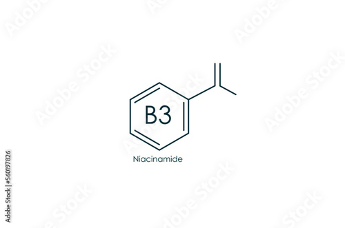 Niacinamide vitamin b3 icon vector illustration  photo