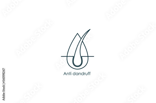 Anti dandruff icon vector illustration 