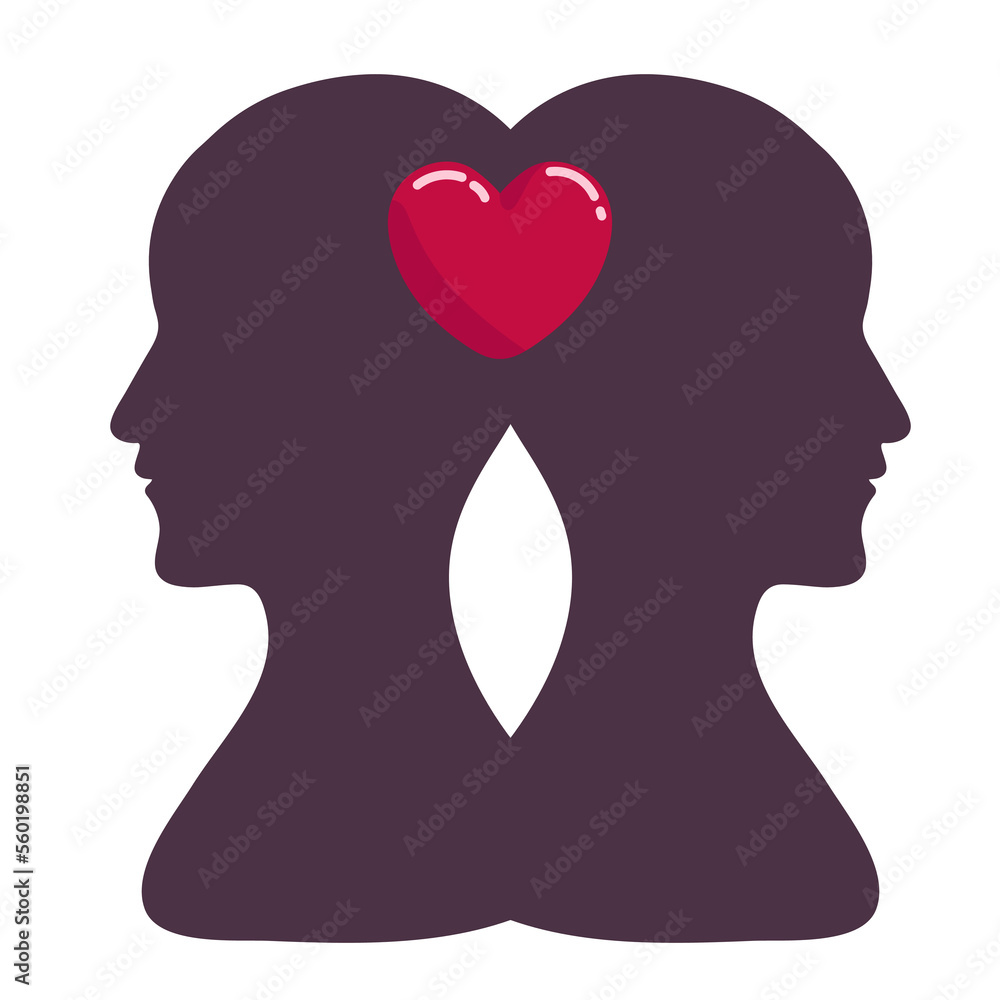 Heart and Brain concept, conflict between emotions and rational thinking, teamwork and balance between soul and intelligence. Vector logo or icon design Heart and Brain concept, conflict between emotions and rational thinking, teamwork and balance between soul and intelligence. Vector logo or icon design