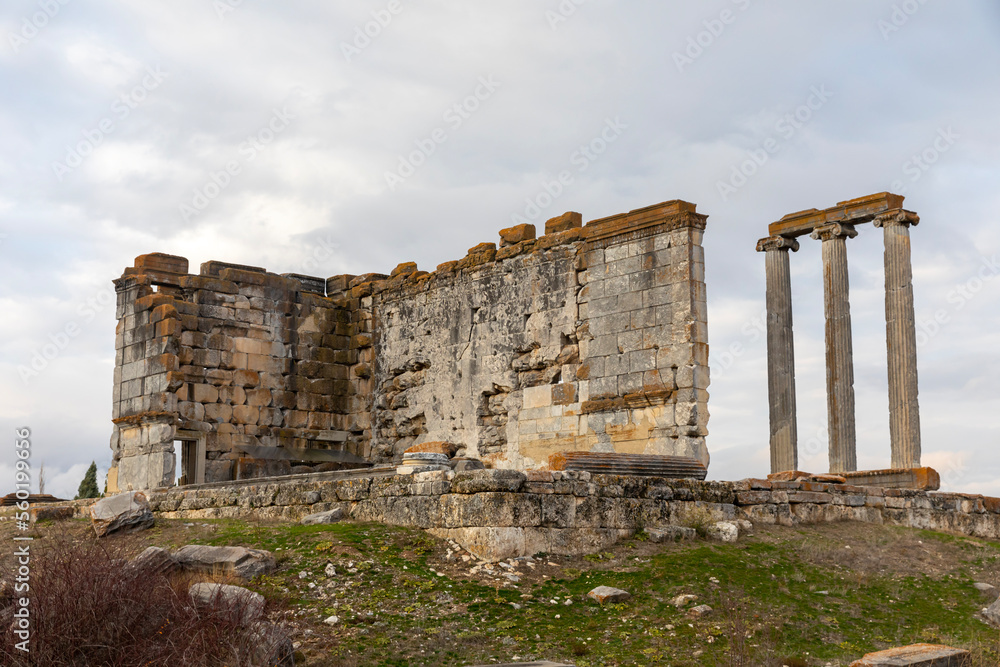 Kutahya, Turkey, December 15, 2022:  ancient city in Cavdarhisar, 