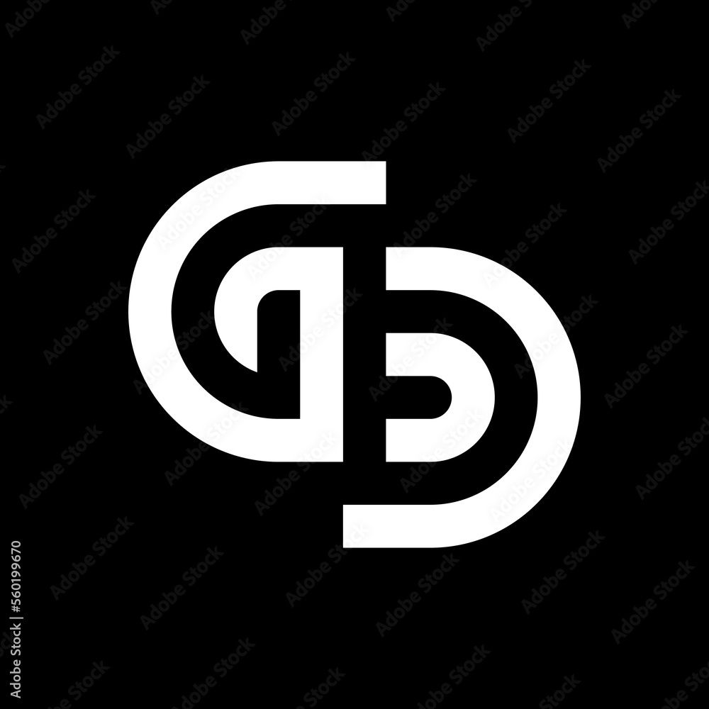 Letter GD modern creative monogram logo design Letter GD modern creative monogram logo design