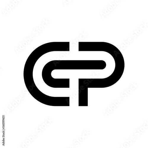 Letter CP or GP monogram logo