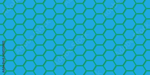 Blue hexagon abstract modern background