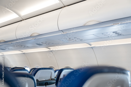 Seats and wardrobe inside the plane © German