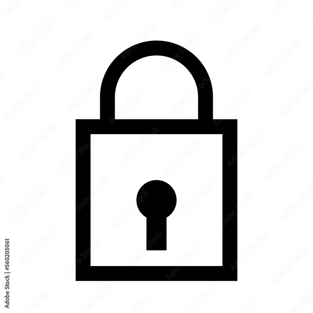 Padlock icon line isolated on white background. Black flat thin icon on modern outline style. Linear symbol and editable stroke. Simple and pixel perfect stroke vector illustration Padlock icon line isolated on white background. Black flat thin icon on modern outline style. Linear symbol and editable stroke. Simple and pixel perfect stroke vector illustration