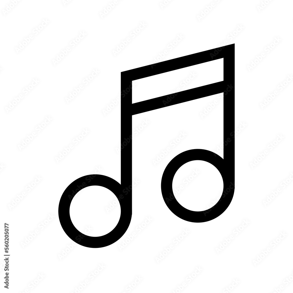 Music note icon line isolated on white background. Black flat thin icon on modern outline style. Linear symbol and editable stroke. Simple and pixel perfect stroke vector illustration Music note icon line isolated on white background. Black flat thin icon on modern outline style. Linear symbol and editable stroke. Simple and pixel perfect stroke vector illustration