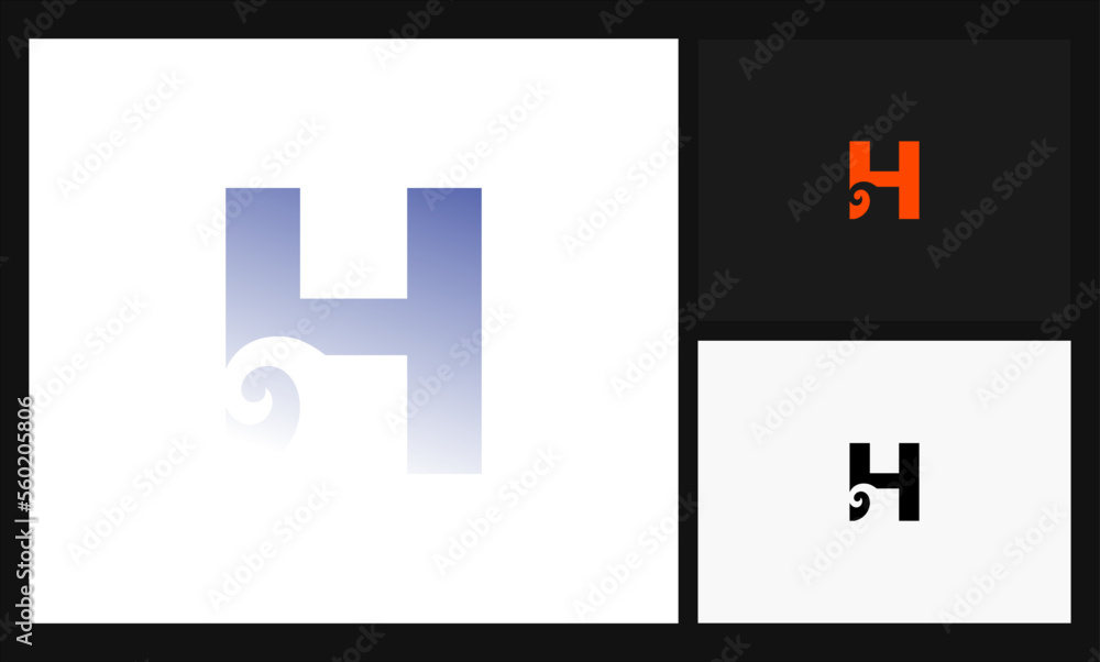 letter H concept design aqua, water, wave, ocean logo letter H concept design aqua, water, wave, ocean logo