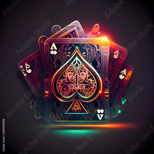 Poker game, symbol, logo, design, illustration