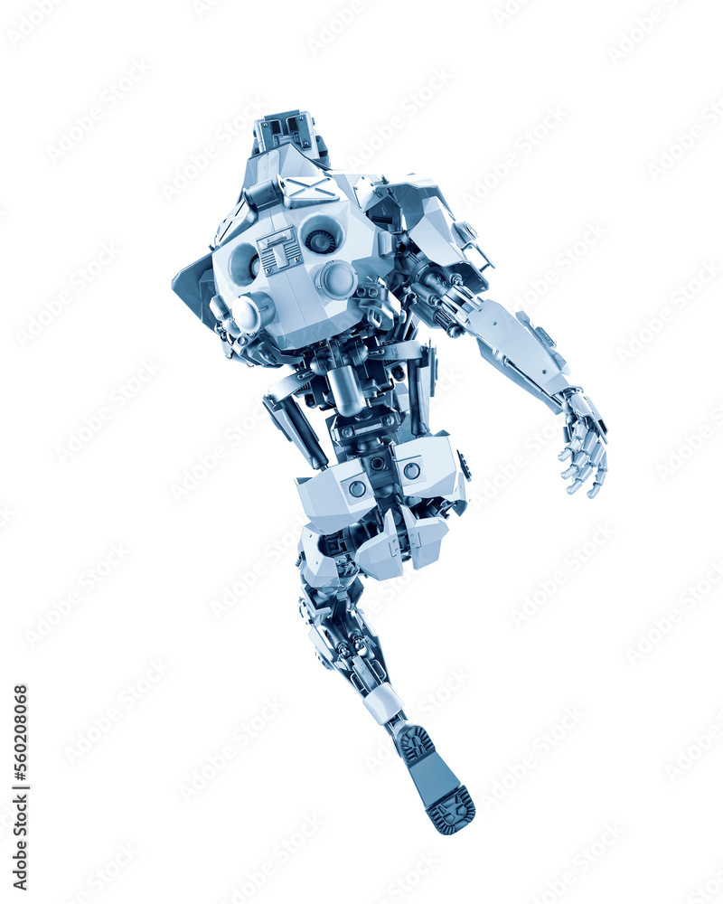 cyber mech is jumping fast nice rear view