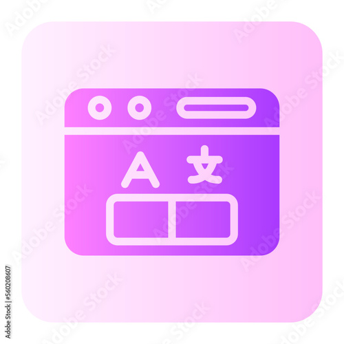 translation gradient icon