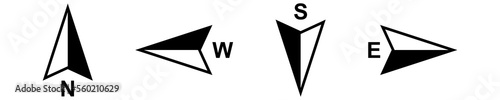 Compass arrow direction vector icons
