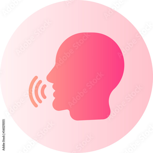 speaking gradient icon