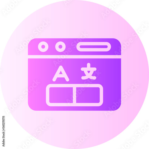 translation gradient icon
