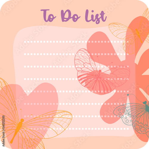 Template for agenda, schedule, planners, checklists, bullet journal, notebook and other stationery