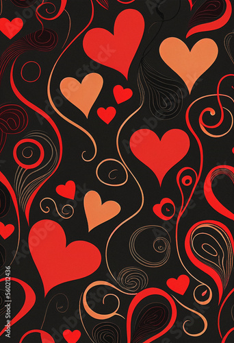Valentine s Day Hearts - Generative Ai