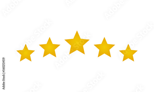 Five stars customer product rating vector. 5 star rating review.