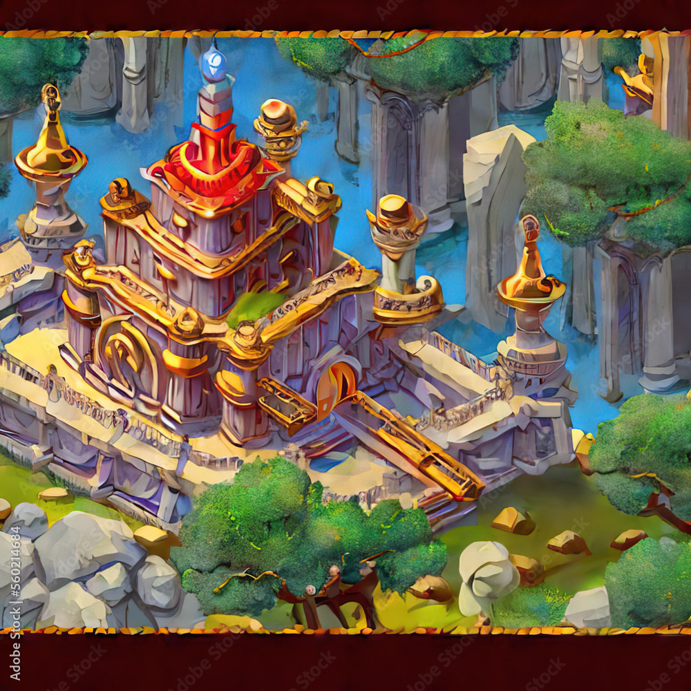 Fototapeta premium thai style painting on wall