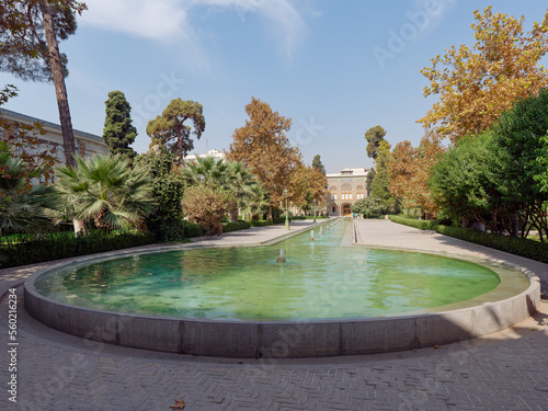 Fountain in front of Golestan Palace in Tehran, Iran