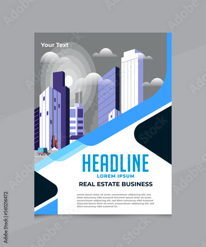 vector vertical business flyer template EPS