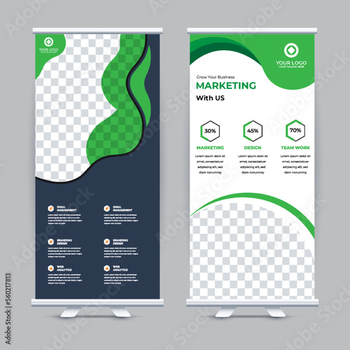 green business rack card or dl flyer templates