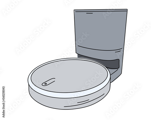 Robot vacuum cleaner. Vector illustration
