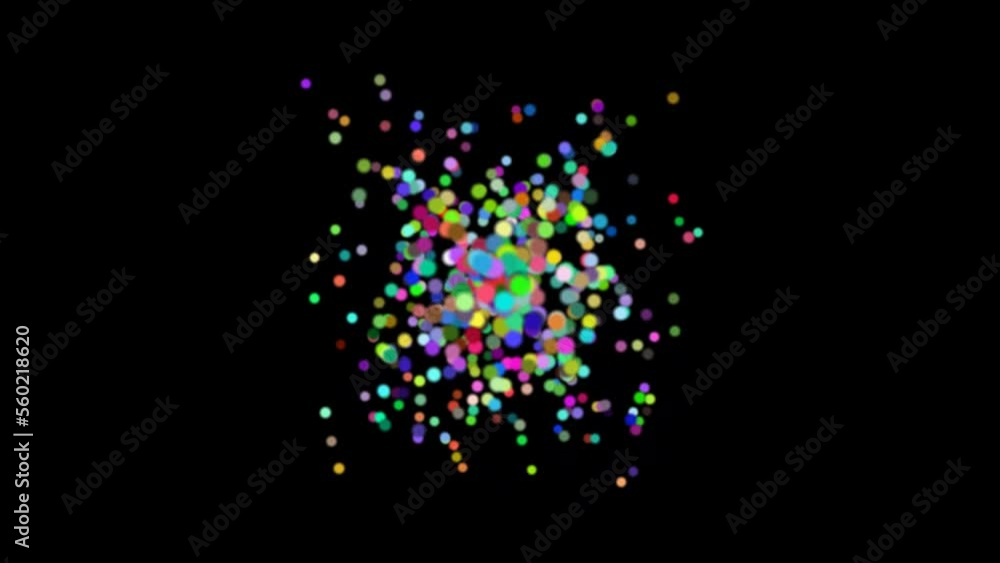 small echo babul particular circle animation with light black background