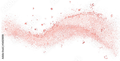 Tableau sur toile Rose gold glitter hand-drawn curve abstract
