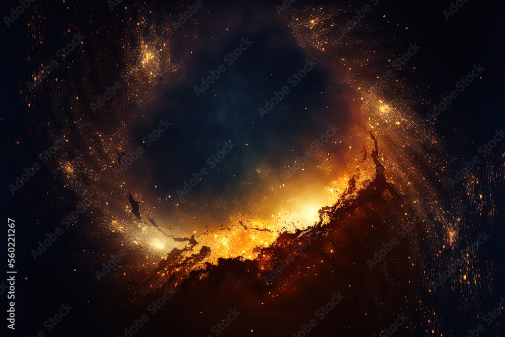 Fototapeta premium vast space, abstract backdrop of stars. Generative AI