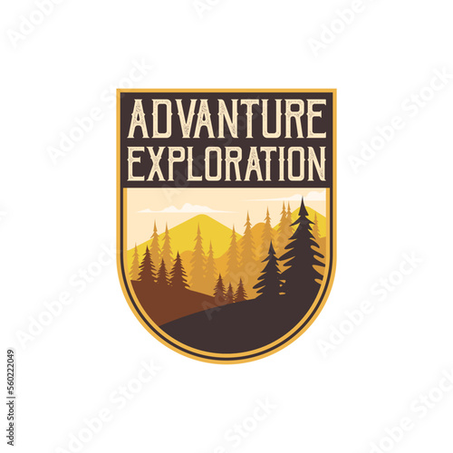 Mountain Logo Outdoor Adventure badges
