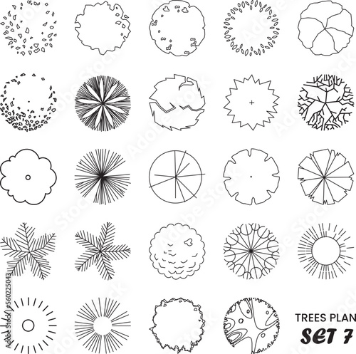 Architectural Drawing Trees Plan Set 7