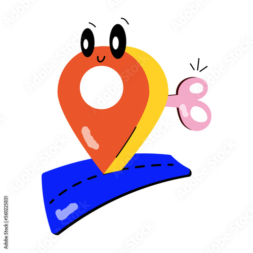 Принти на полотні Location Pin
