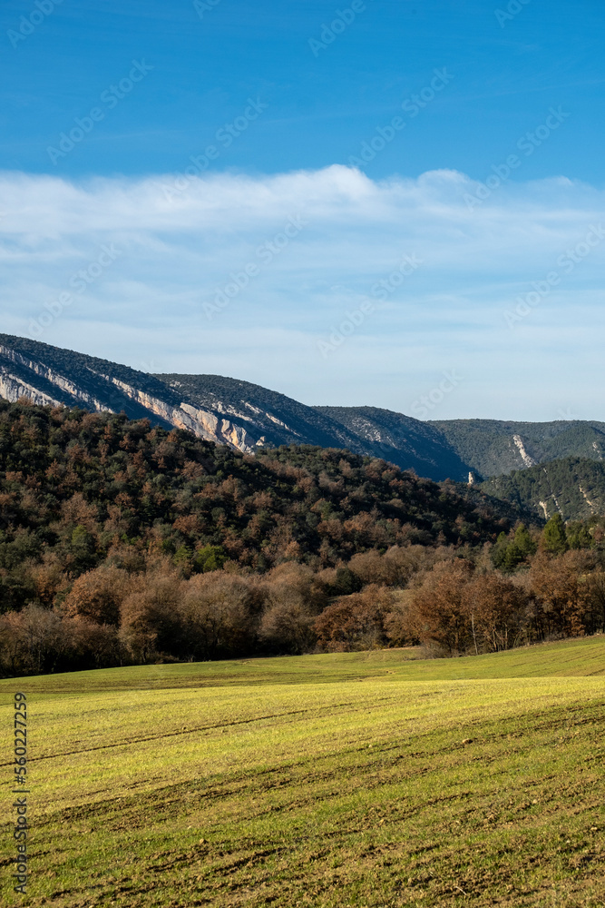 Agricultural landscape in the province of Lleida in Catalonia Spain Agricultural landscape in the province of Lleida in Catalonia Spain