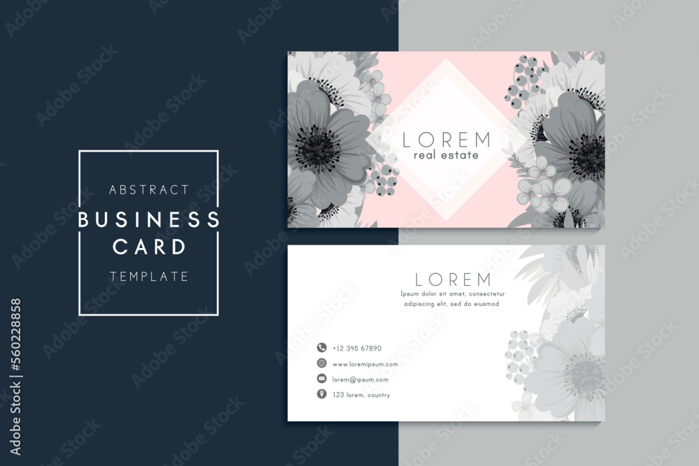 Vector abstract creative business cards (back and front set template)	
