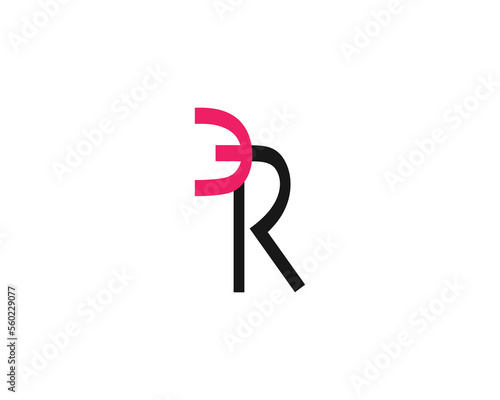 creative initial letter ER or RE logo template design
