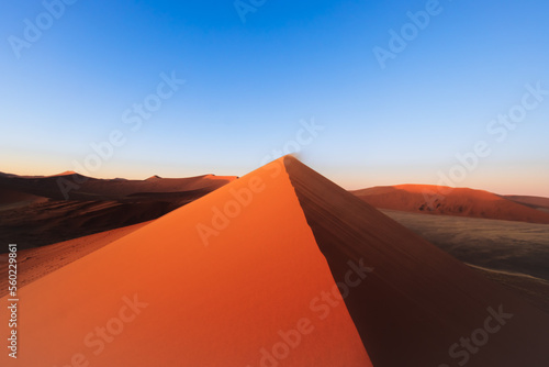 incredible dunes during sunrise at sossuvlei national park in Namibia