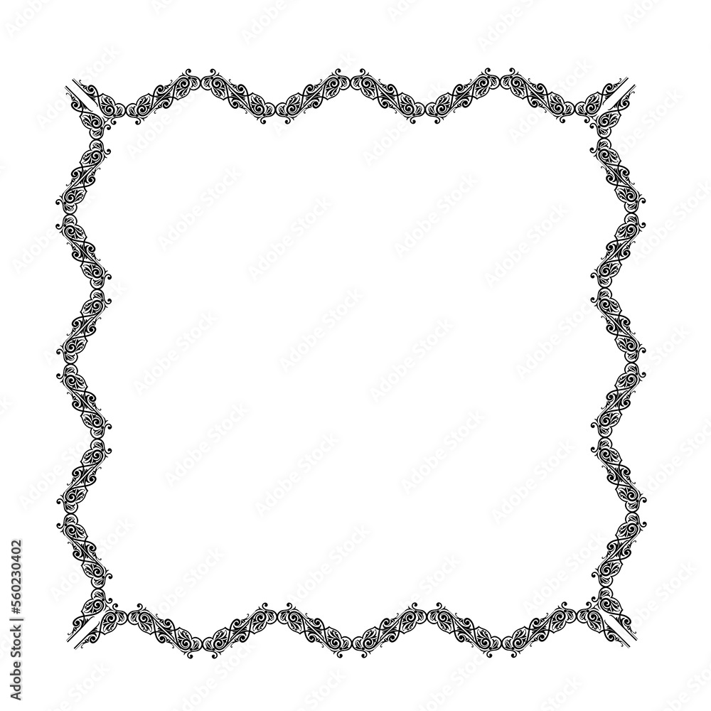 Naklejka premium frames in vintage style with elements of ornament, art, pattern, background, texture