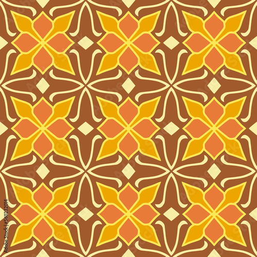Geometric Seamless Pattern with Tribal Shape. Designed in Ikat, Boho, Aztec, Folk, Motif, Luxury Arabic Style. Ideal for Fabric Garment, Ceramics, Wallpaper. Vector Illustration.