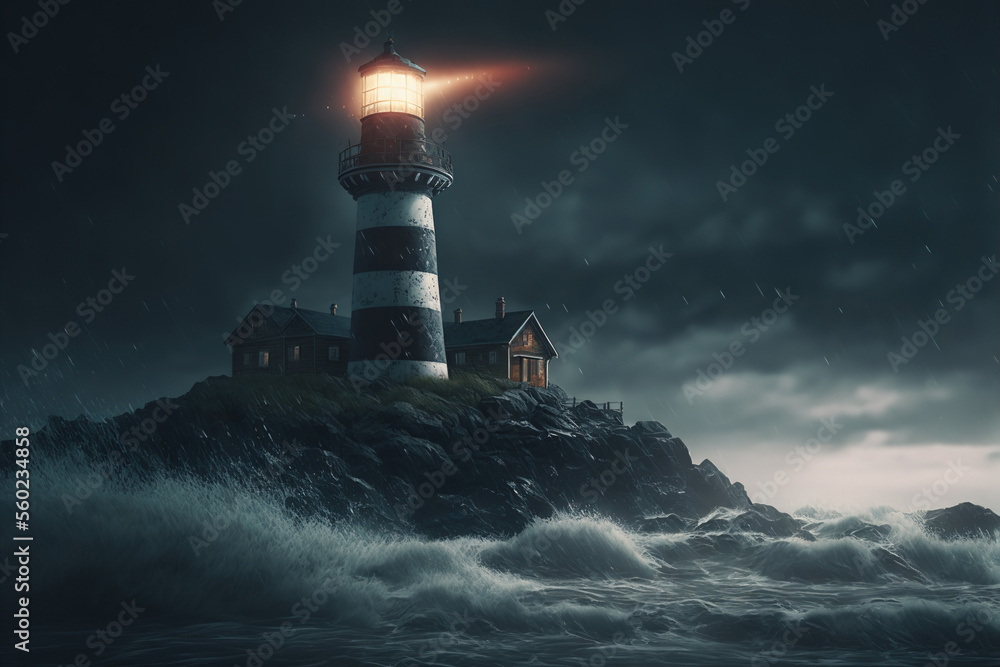 Storm at the Lighthouse Generative AI