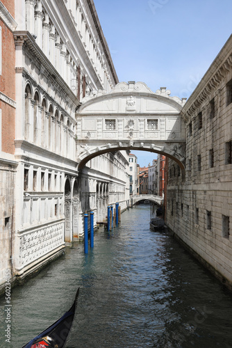 Famous Bridge of Sighs in Venice in Northern Italy