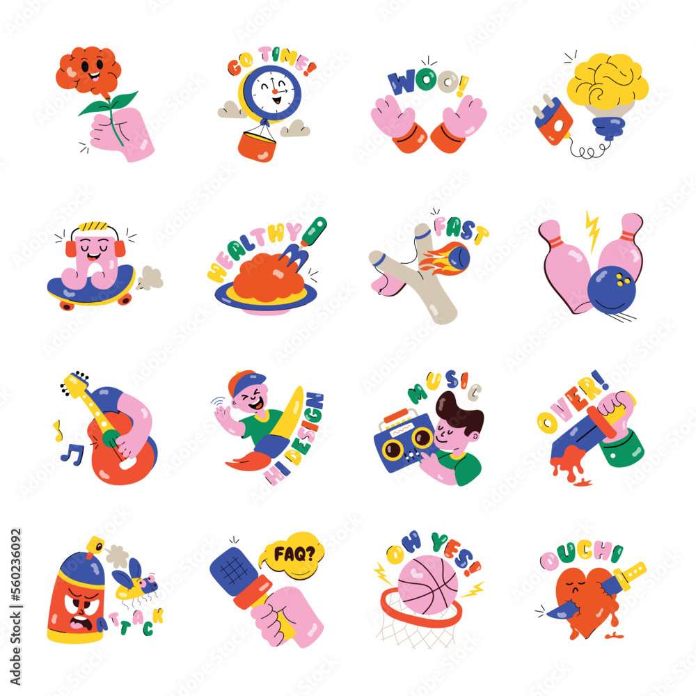 Pack of Media Flat Stickers
Pack of Media Flat Stickers