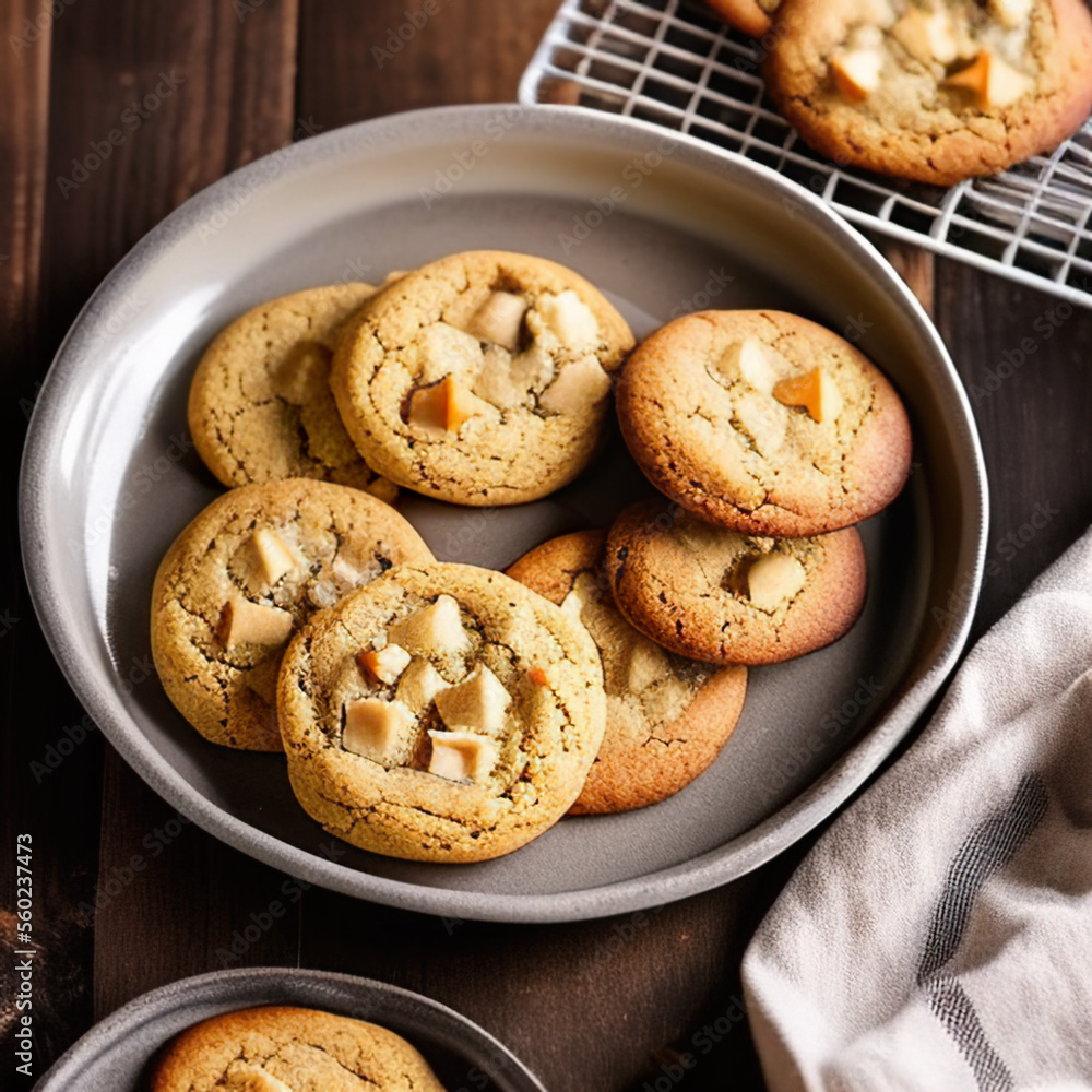 winter chocolate chip cookies in a cozy setting winter chocolate chip cookies in a cozy setting