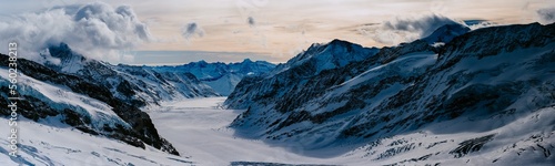 mountains in the snow